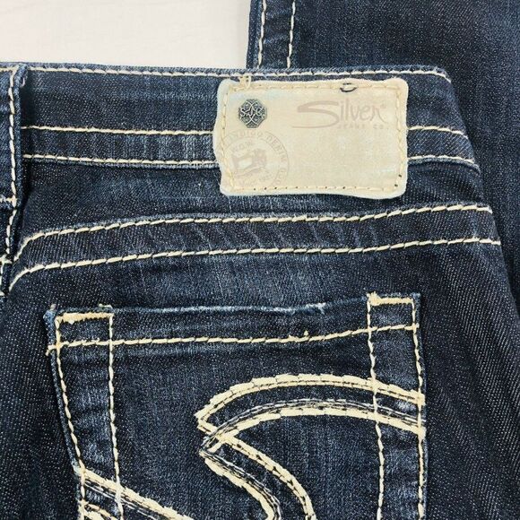 Silver Jeans Natsuki Denim Capri Dark Wash - Picture 6 of 6